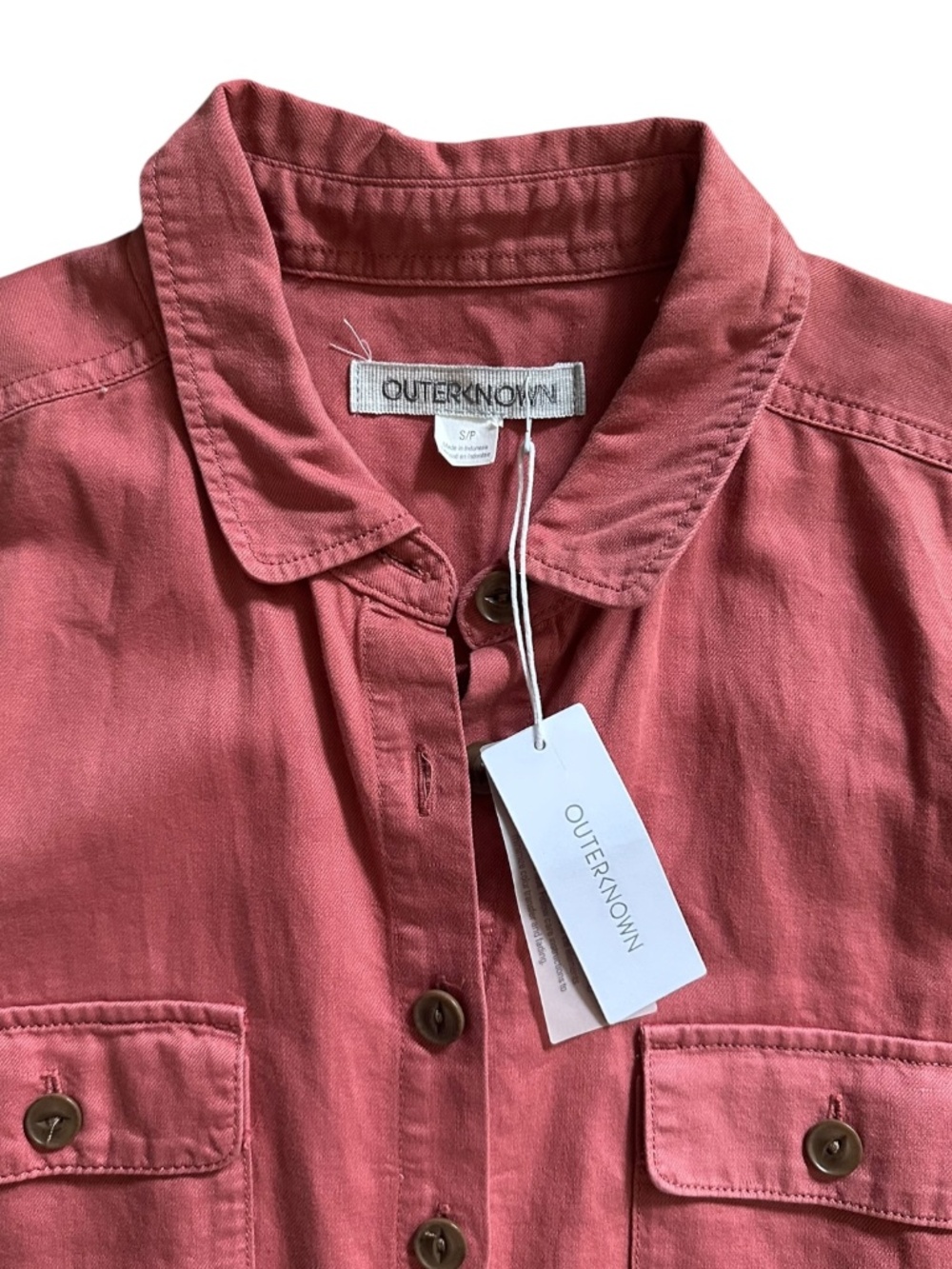 Outerknown S.E.A. Jumpsuit Mineral Red Women's Size Small Short Sleeve NWT - Picture 4 of 8